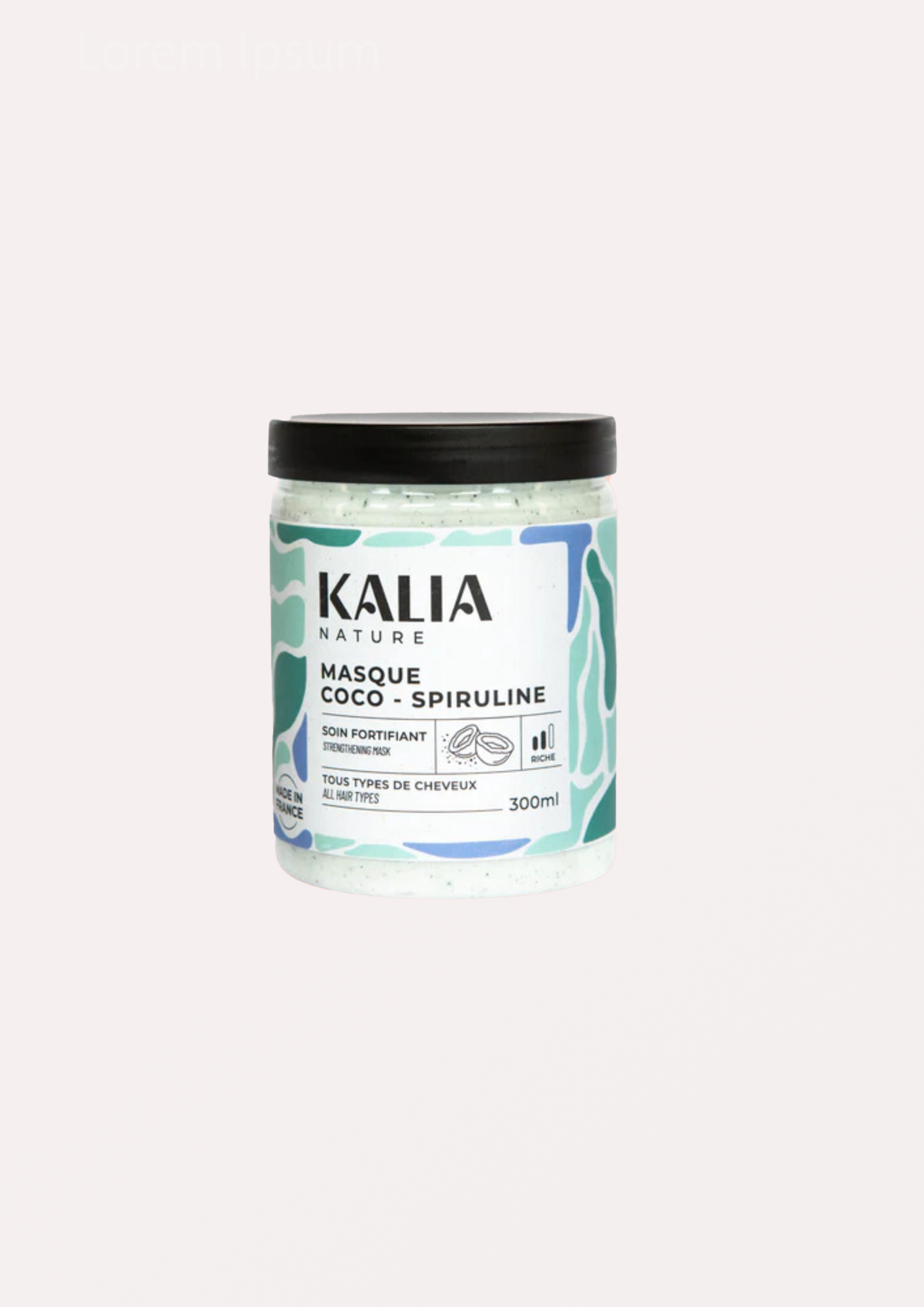 Masque coco-spiruline